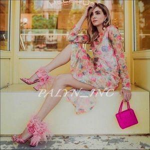 Zara Floral Midi Dress - Pink and Yellow